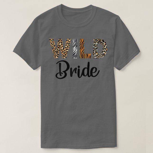 Camiseta Mujer Leopardo Wild Bride Bestie Bride Boda Mat (Diseño del anverso)