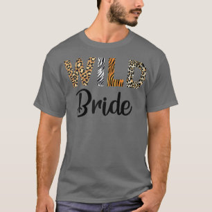 Camiseta Mujer Leopardo Wild Bride Bestie Bride Boda Mat