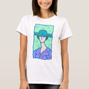 Camiseta Mujer Libra de los años 20 en púrpura