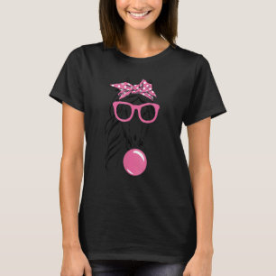 Camiseta Mujer Linda Chica Caballo Con Pañuelo Diadema y Ga