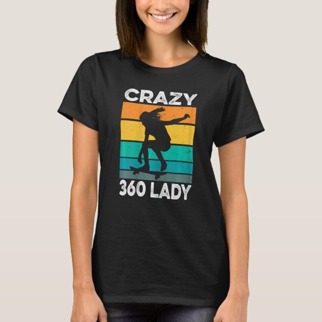 Camiseta Mujer Loca 360 Lady Cita Para Una Dama De Esquí (Anverso)