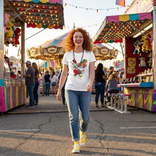 Camiseta Mujer Loca Corriendo Payaso