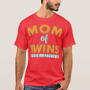 Camiseta Mujer Madre De Gemelos Clásico De Embarazo Con Sob