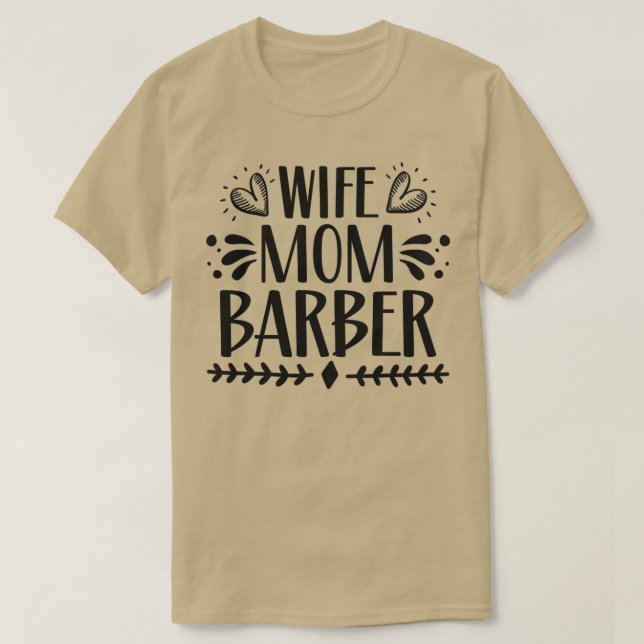 Camiseta Mujer Mamá Barber 1 (Diseño del anverso)