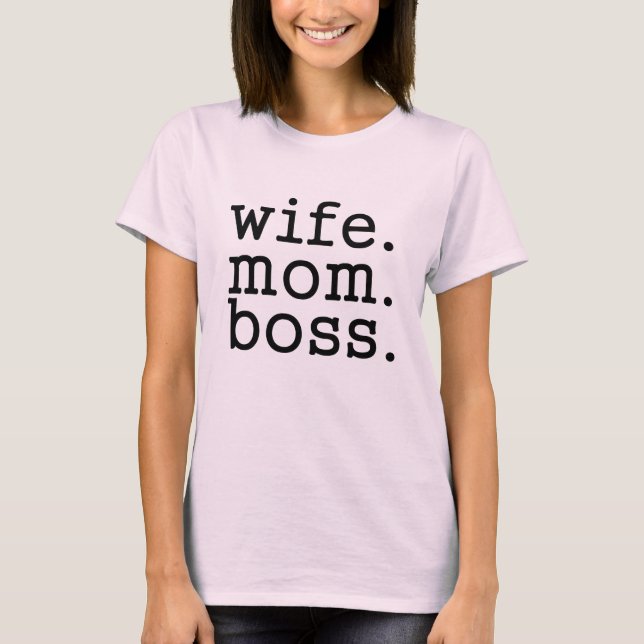 Camiseta Mujer Mamá Boss Diciendo Graciosamente (Anverso)
