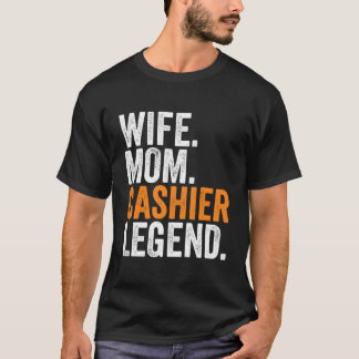 Camiseta Mujer Mamá Cashier Leyenda Funny Oficina De Ocupac