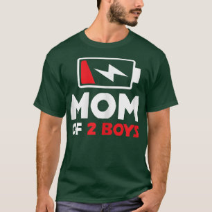 Camiseta Mujer Mamá De Dos Niños Madre De Dos Mamá De 2 Niñ