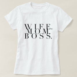 Camiseta Mujer. Mamá. Jefe. Tipografía de moda