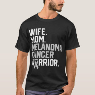Camiseta Mujer Mamá Melanoma Cáncer Conciencia de Guerrero 