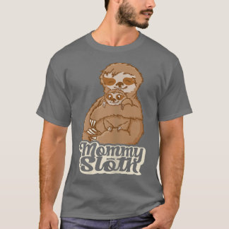 Camiseta Mujer mamá Sloth Curte Mamá Familia 