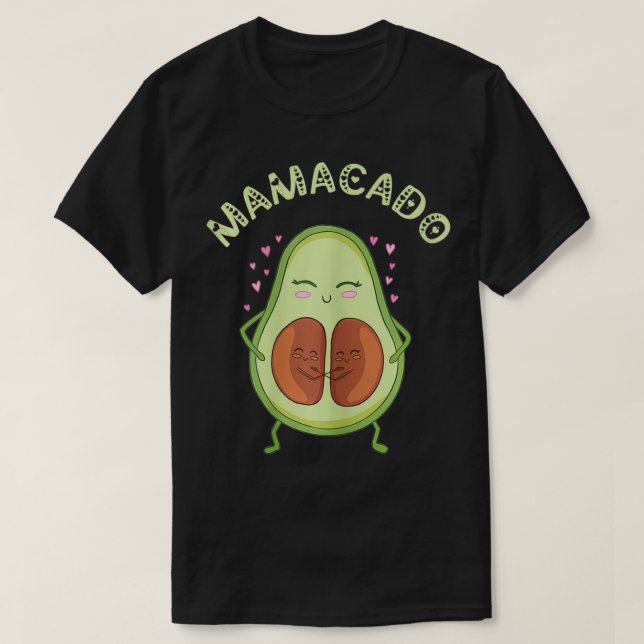 Camiseta Mujer Mamacado Twin Embarazo Mamá Embarazada (Diseño del anverso)