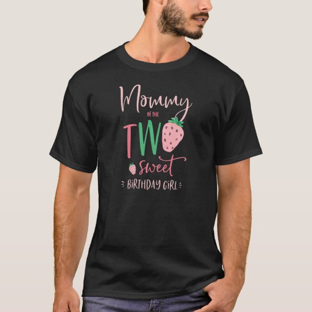 Camiseta Mujer Mami Of The Two Sweet Birthday Chica Strawb (Anverso)