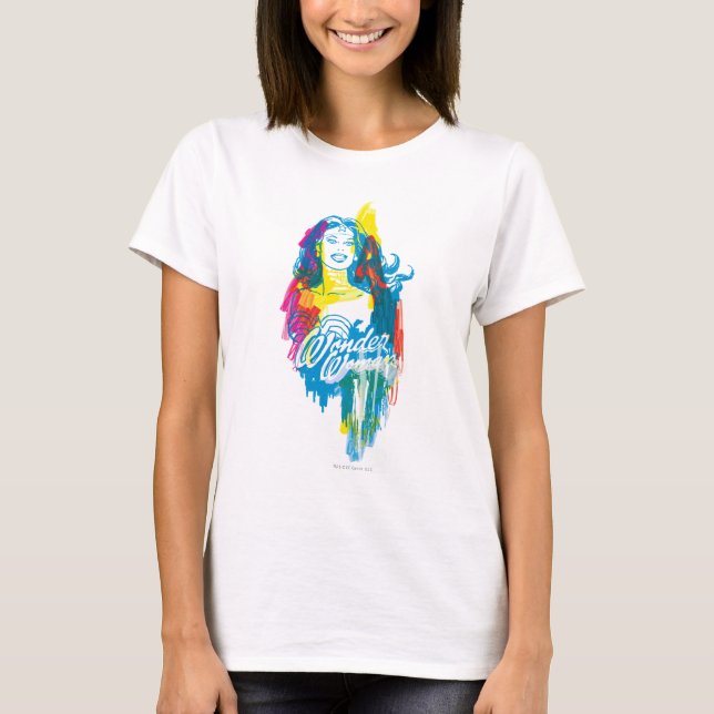 Camiseta Mujer Maravilla colorida 1 (Anverso)