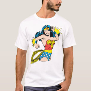 Camiseta Mujer Maravilla con esposas brillantes