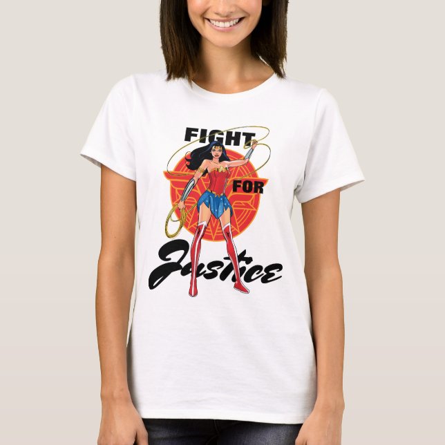 Camiseta Mujer Maravilla Con Lasso - Lucha Por La Justicia (Anverso)
