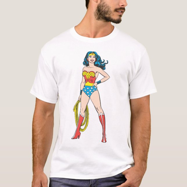 Camiseta Mujer Maravilla de pie (Anverso)