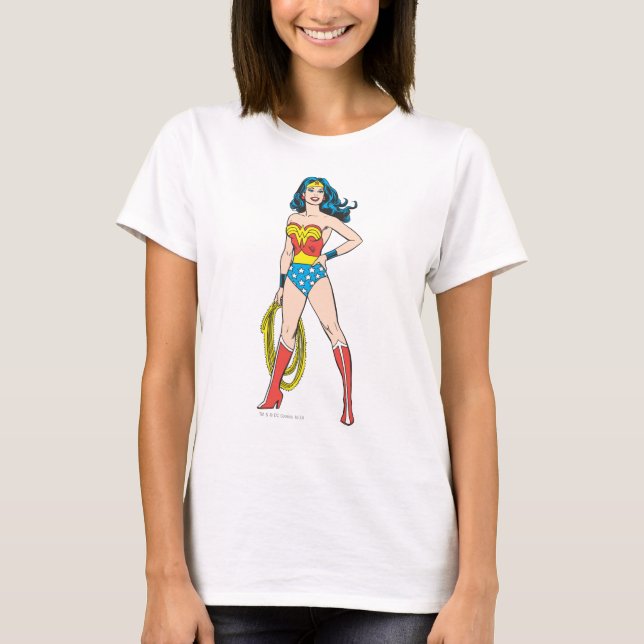 Camiseta Mujer Maravilla de pie (Anverso)