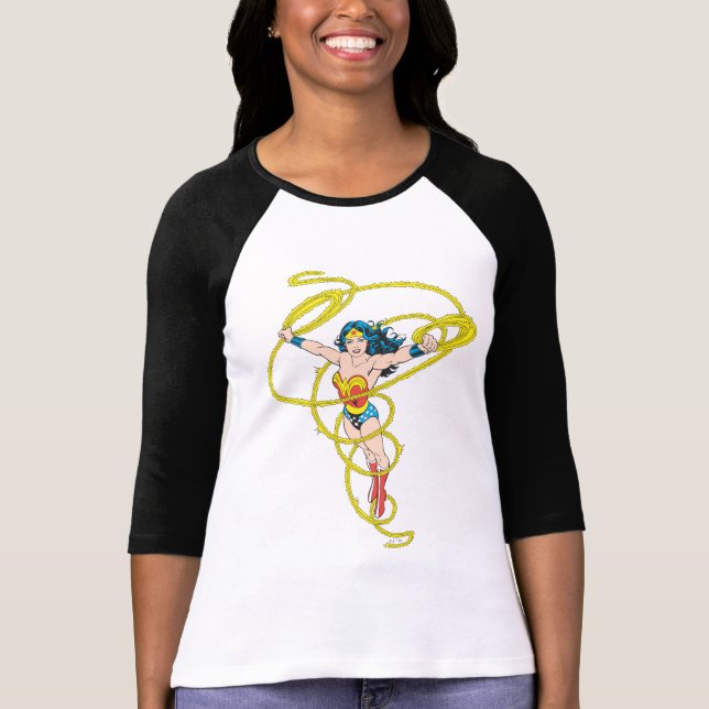 Camiseta Mujer Maravilla en Lasso (Anverso)