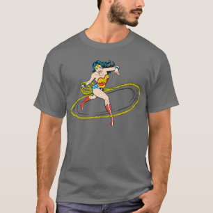 Camiseta Mujer Maravilla en un círculo con Lasso