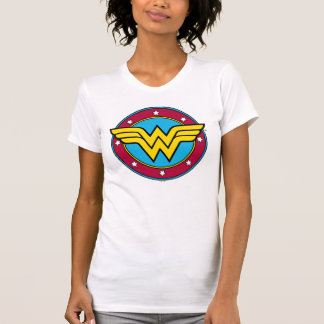 Camiseta Mujer Maravilla | Logo Círculo y Estrellas