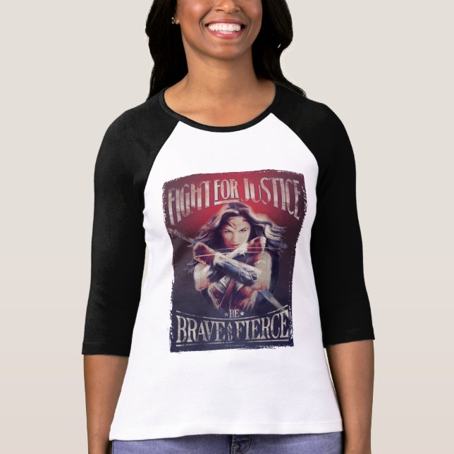 Camiseta Mujer Maravilla Lucha Por La Justicia (Anverso)