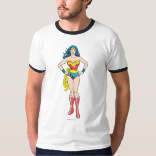 Camiseta Mujer Maravilla manos en cadera
