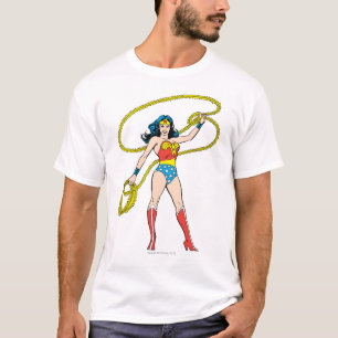 Camiseta Mujer Maravilla parada con Lasso