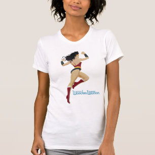 Camiseta Mujer maravilla retro ciudad Sunburst and Stars