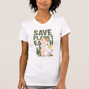 Camiseta Mujer Maravilla Salva Planeta Tierra