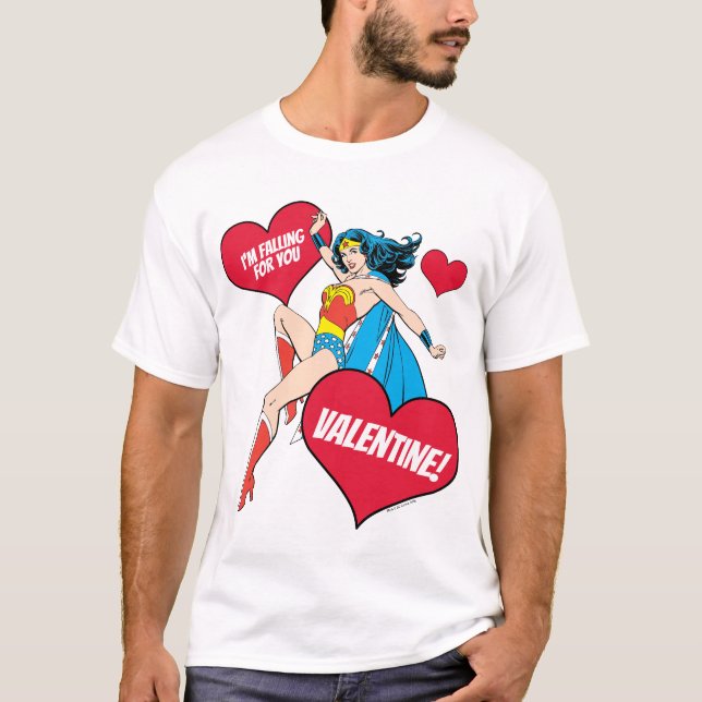 Camiseta Mujer Maravilla | Te estoy cayendo Valentine (Anverso)
