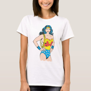 Camiseta Mujer Maravilla   Vintage Pose con Lasso