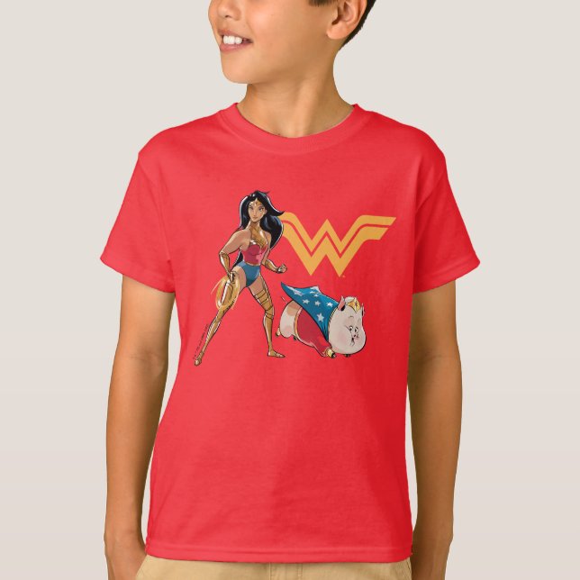 Camiseta Mujer Maravilla y PB (Anverso)