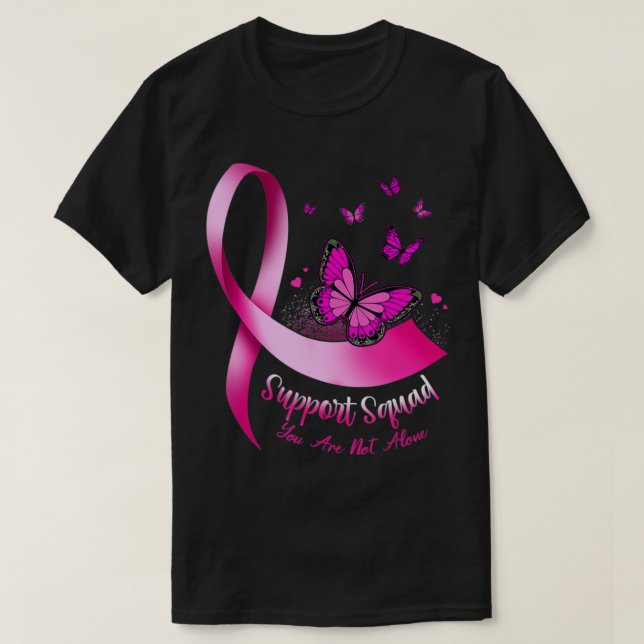 Camiseta Mujer mariposa apoyo escuadrón cáncer de mama Guer (Diseño del anverso)