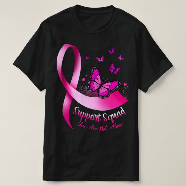 Camiseta Mujer mariposa apoyo escuadrón cáncer de mama Guer (Diseño del anverso)
