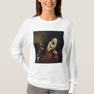 Camiseta Mujer mayor con el perro