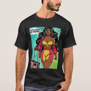 Camiseta Mujer Melanina Pop Art Afro Atrapa Vuelos No Sient