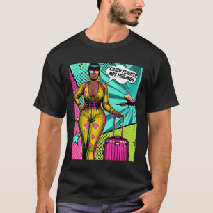 Camiseta Mujer Melanina Pop Art Afro Atrapa Vuelos No Sient