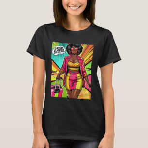 Camiseta Mujer Melanina Pop Art Afro Atrapa Vuelos No Sient