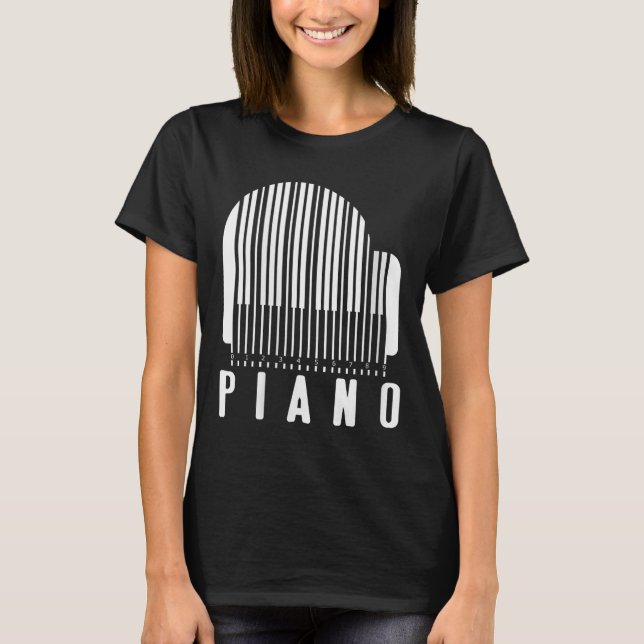 Camiseta Mujer Minimalista Ano Estilo Barcode Música Lover  (Anverso)