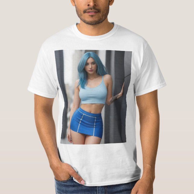 Camiseta Mujer modelo posando (Anverso)