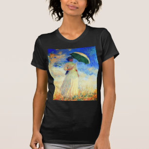 Camiseta Mujer Monet con una sombrilla a la derecha