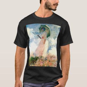 Camiseta Mujer Monet con una sombrilla a la izquierda