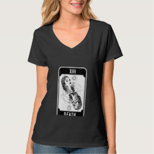 Camiseta Mujer Muerte Tarot Card Mujer Bruja Volverse T