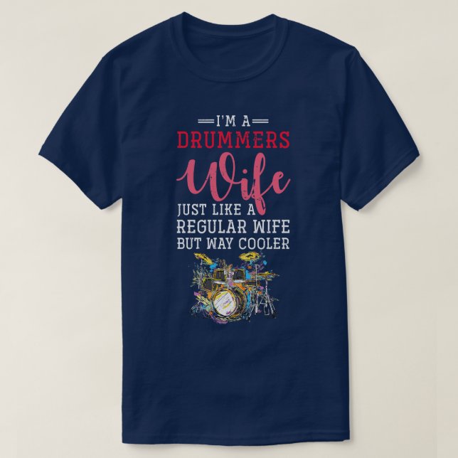 Camiseta Mujer: Música regala tambores de mujer tamborilera (Diseño del anverso)