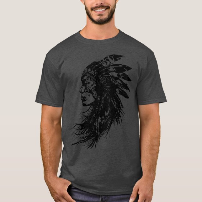 Camiseta Mujer Nativa Americana 2 (Anverso)