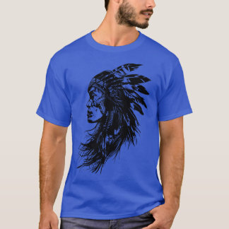 Camiseta Mujer nativa norteamericana 1