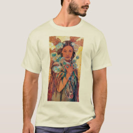 Camiseta Mujer nativa norteamericana, Mucha