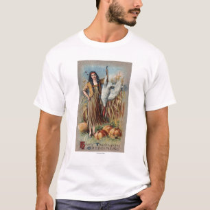 Camiseta Mujer nativa que sostiene Turquía