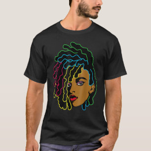 Camiseta Mujer negra africana afro pelo Guay historia negra