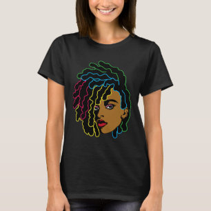 Camiseta Mujer negra africana afro pelo Guay historia negra